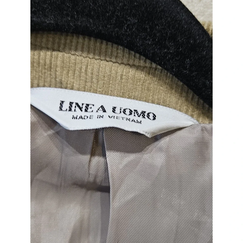 Linea Uomo 48L Tan Corduroy Blazer Sport Coat 3 Button‎ Cotton Long